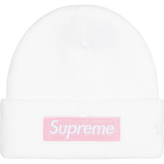 Supreme New Era Box Logo Beanie (FW25) White