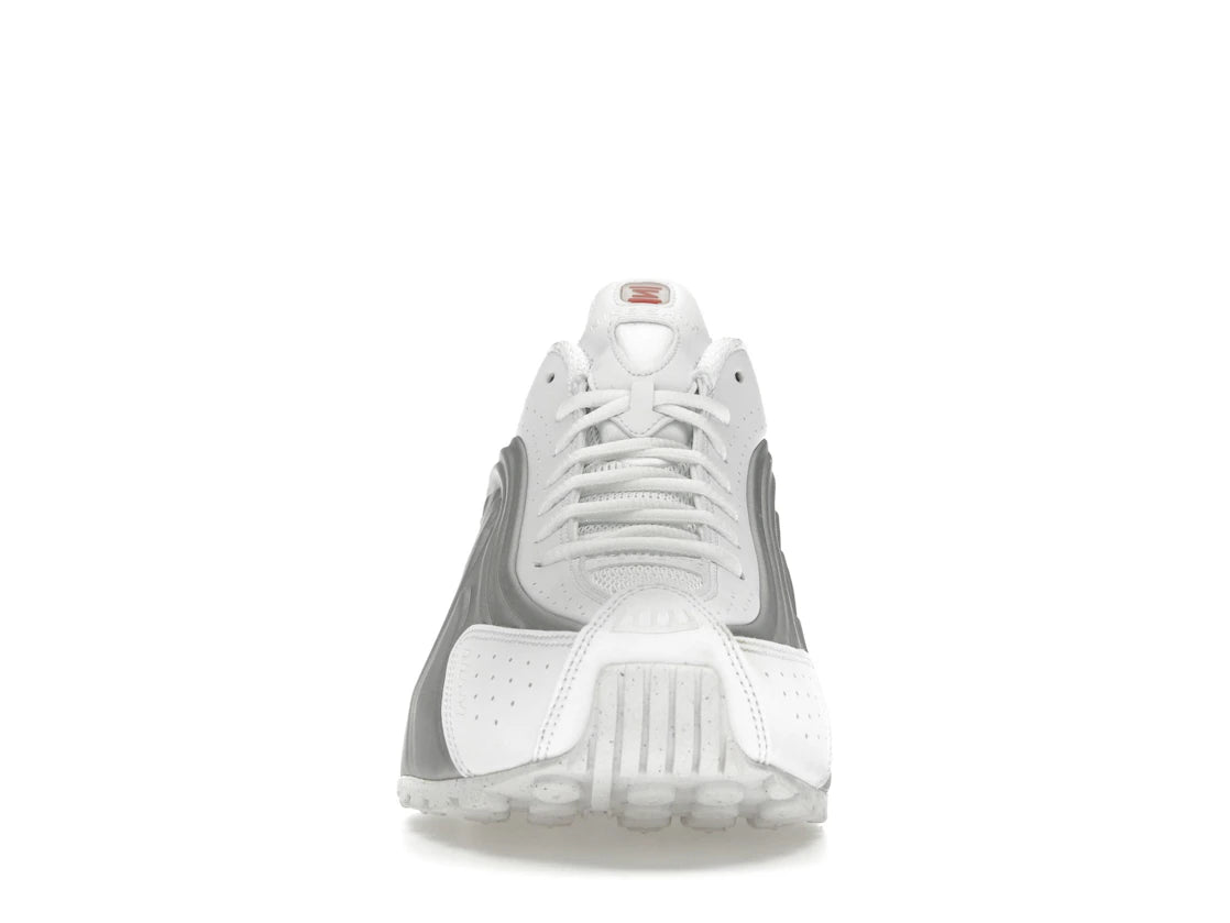 Nike Shox R4 White Bright Crimson Metallic Silver