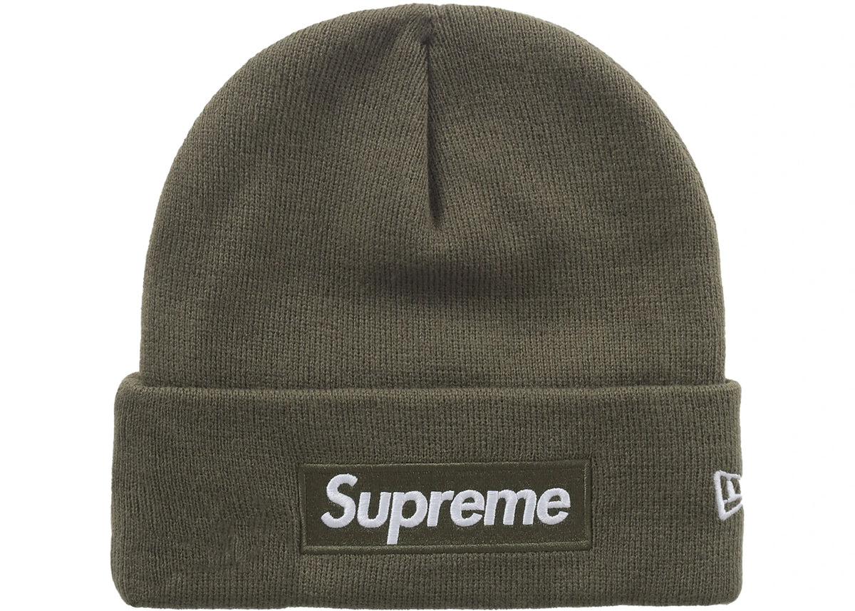 Supreme New Era Box Logo Beanie (FW25) Light Olive