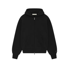 Fear of God Essentials Classic Full Zip-Up Hoodie Jet Black