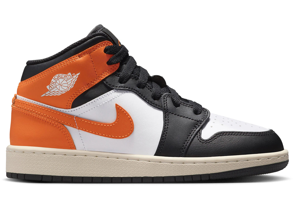 Jordan 1 Mid Black Toe Starfish (GS)