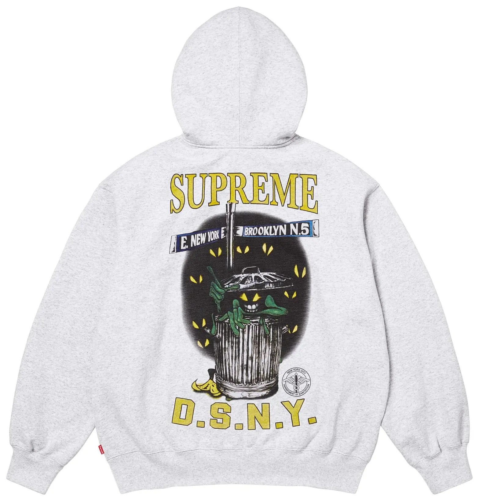 Supreme x Dsny Zip Up Hooded Sweatshirt Ash Grey