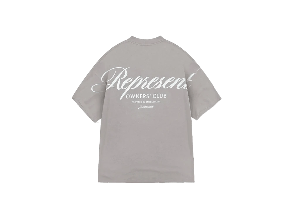 Represent Owners Club Script T-Shirt Slate