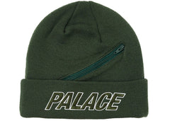 Palace Zip Pocket Beanie Green