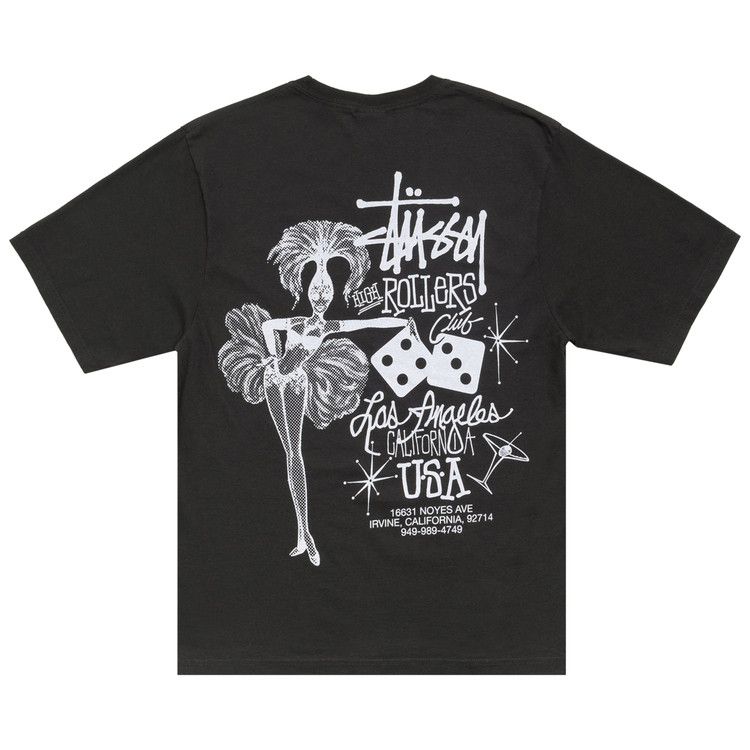 Stussy High Rollers Tee 'Faded Black'