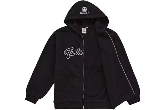 Supreme x Timberland Thermal Lined Zip Up Hooded Sweatshirt Black