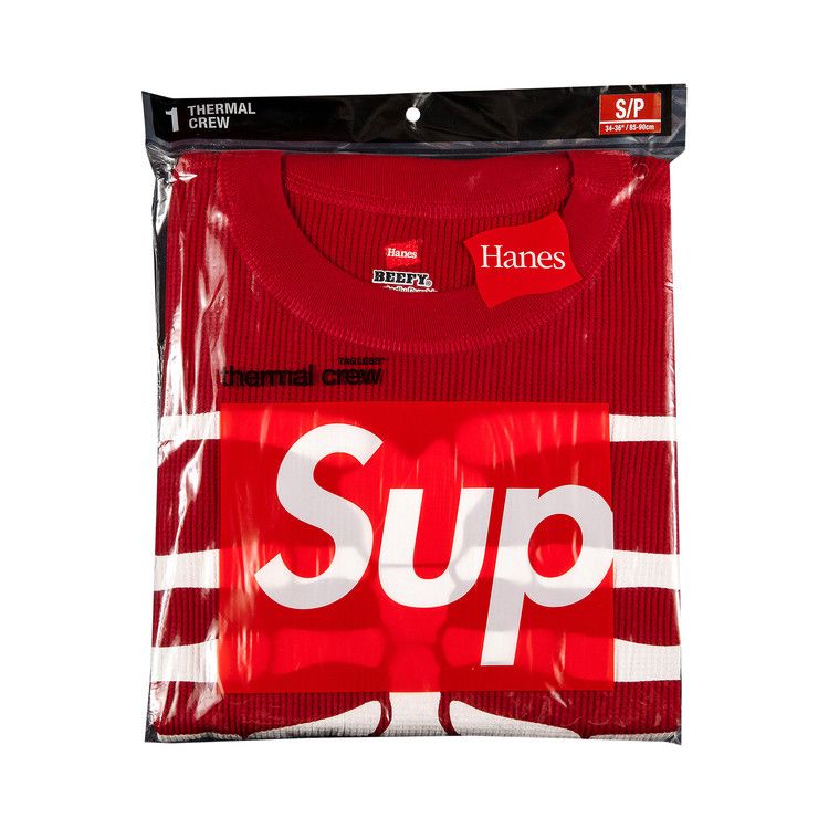 Supreme x Hanes Bones Thermal Crew (1 Pack) 'Red'