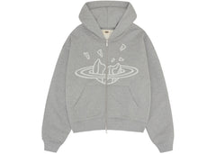 Broken Planet Zip Up Hoodie Heather Grey