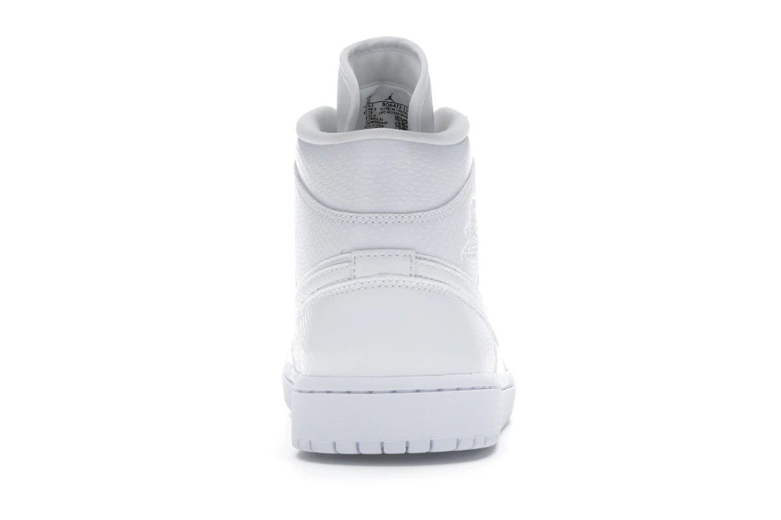 Jordan 1 Mid White Snakeskin (Women's)