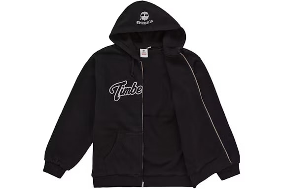 Supreme x Timberland Thermal Lined Zip Up Hooded Sweatshirt Black