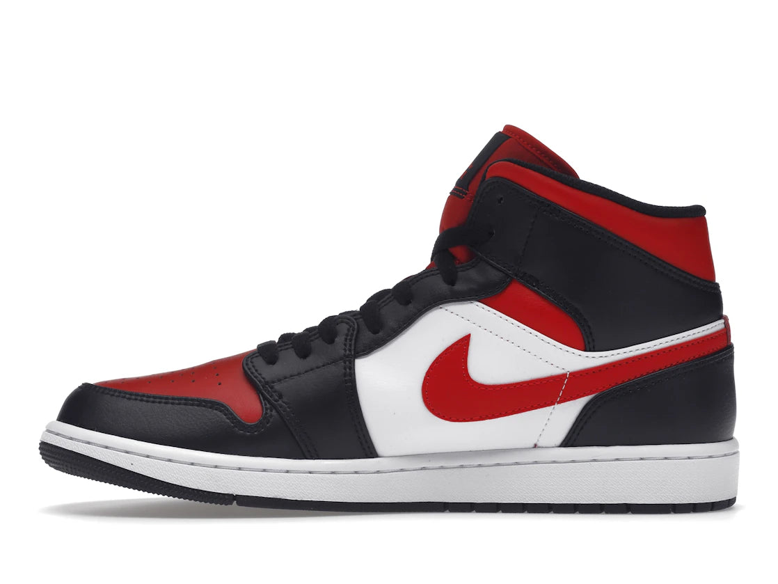 Jordan 1 Mid White Black Red (2022)