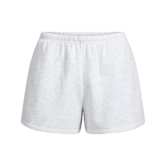 SKIMS COTTON FLEECE CLASSIC SHORT LIGHT HEATHER GREY