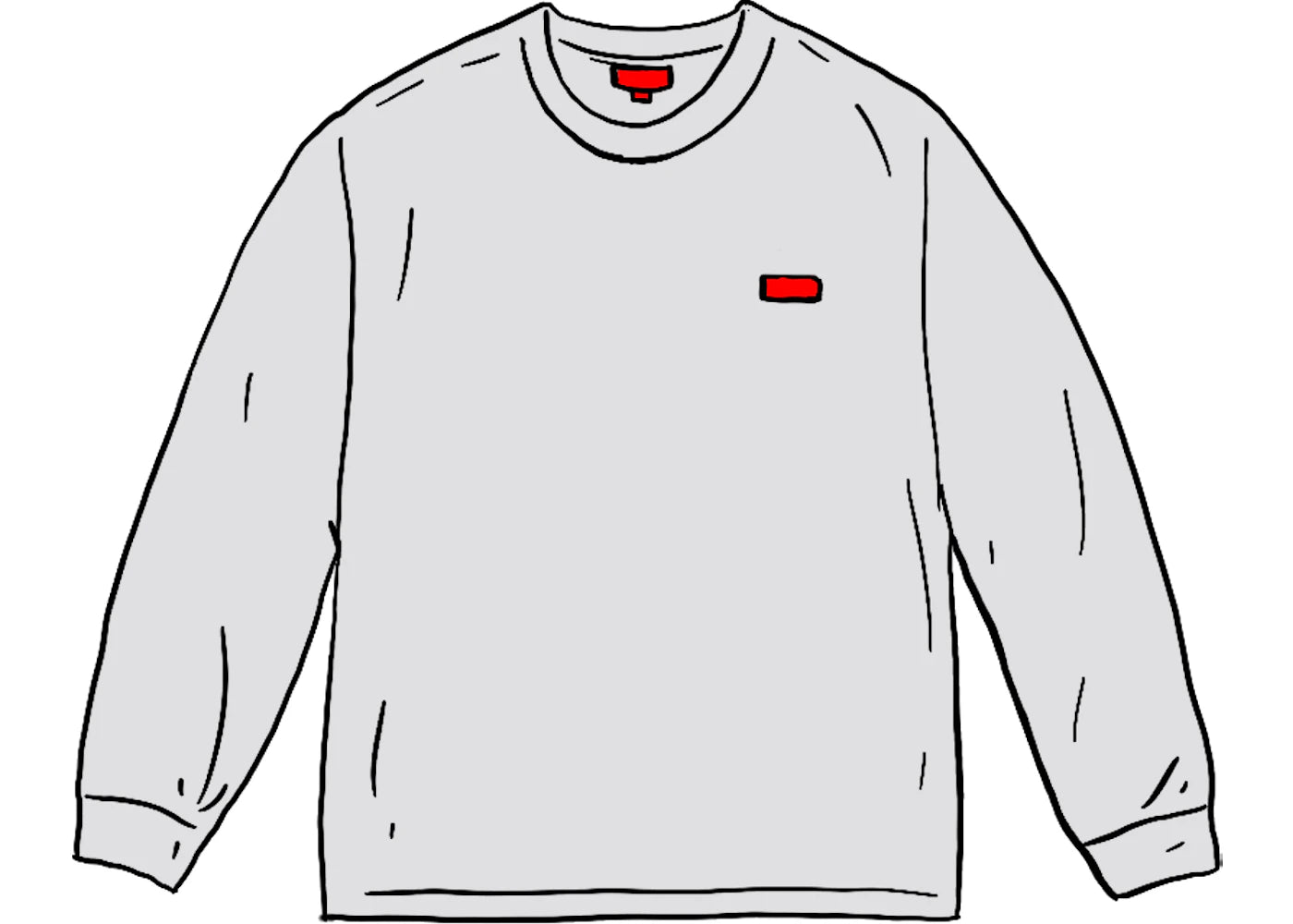 Supreme Small Box L/S Tee (SS24) Ash Grey