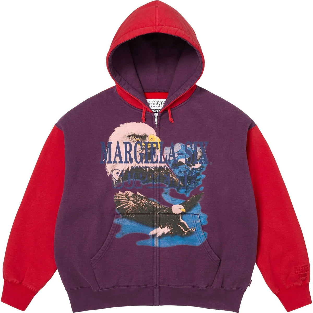 Supreme MM6 Maison Margiela Eagle Zip Up Hooded Sweatshirt