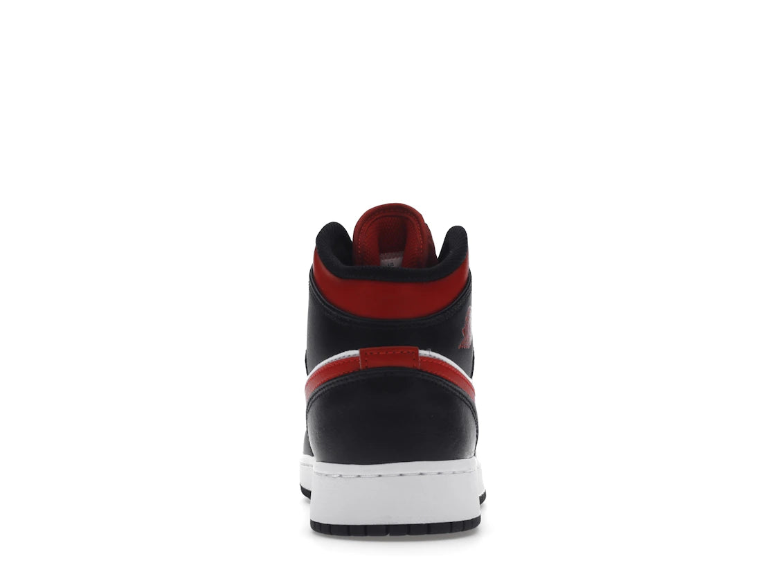 Air Jordan 1 Mid Black Fire Red (GS)