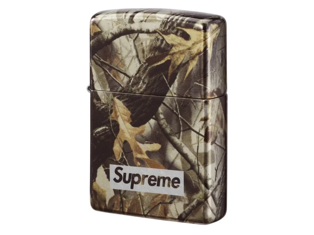 Supreme x Camo Logo Zippo Realtree Hardwoods Camo