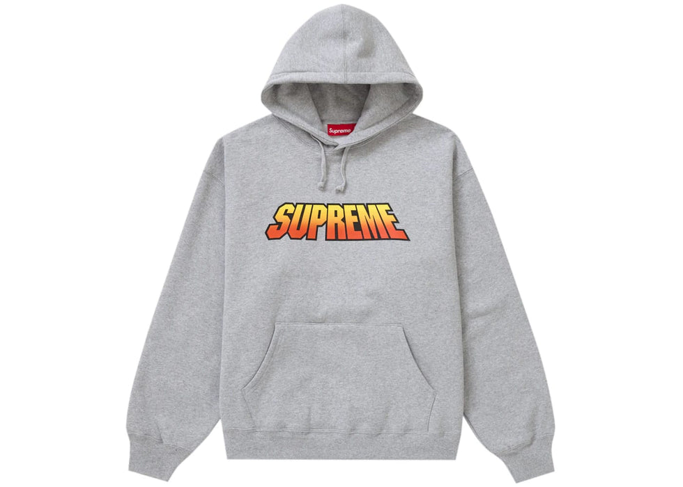 Supreme Gradient Hooded Sweatshirt Heather Grey