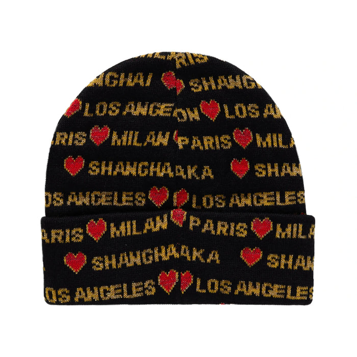 Supreme Hearts Beanie Black