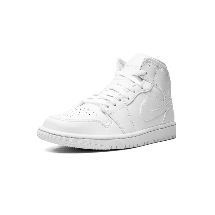 Jordan 1 Mid Triple White