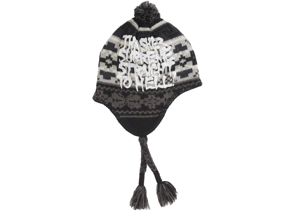 Supreme Thrasher Earflap Beanie Black