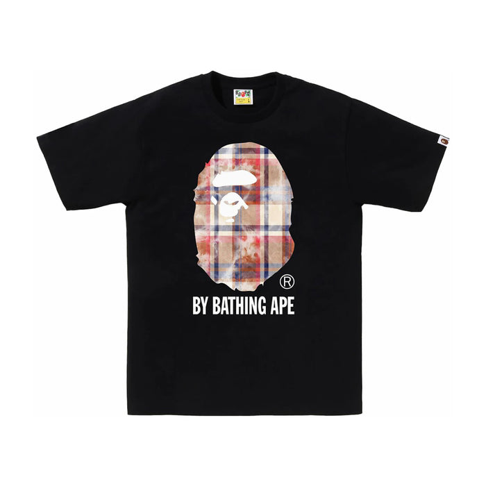 BAPE Bleach Check Ape Head Tee Black