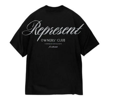 Represent Owners Club Script T-Shirt - Black