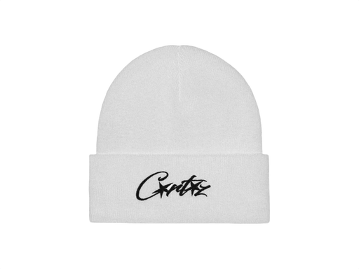 Corteiz Allstarz Folded Beanie White