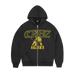 Corteiz Lion boxy zip hoodie black