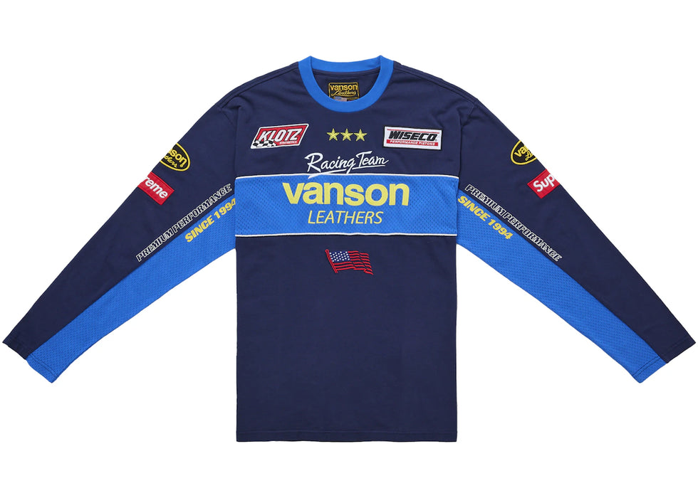 Supreme Vanson Leathers L/S Top Navy