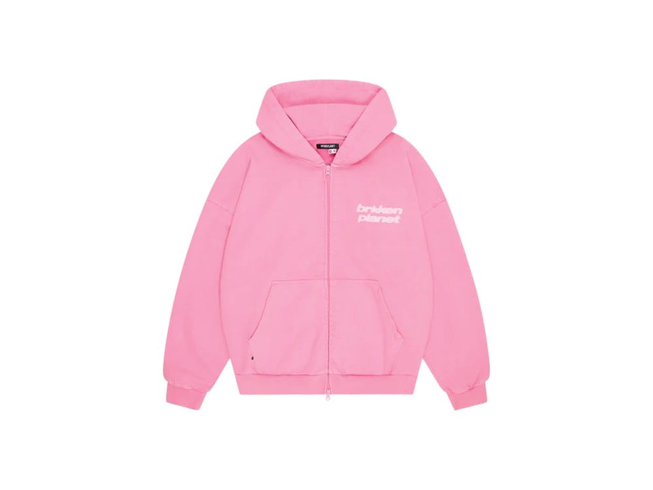 Broken Planet Star Logo Zip-up Hoodie Pink