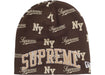 Supreme New Era Monogram Beanie Brown