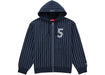 Supreme Devil S Logo Zip Up Hooded Sweatshirt Stripe
