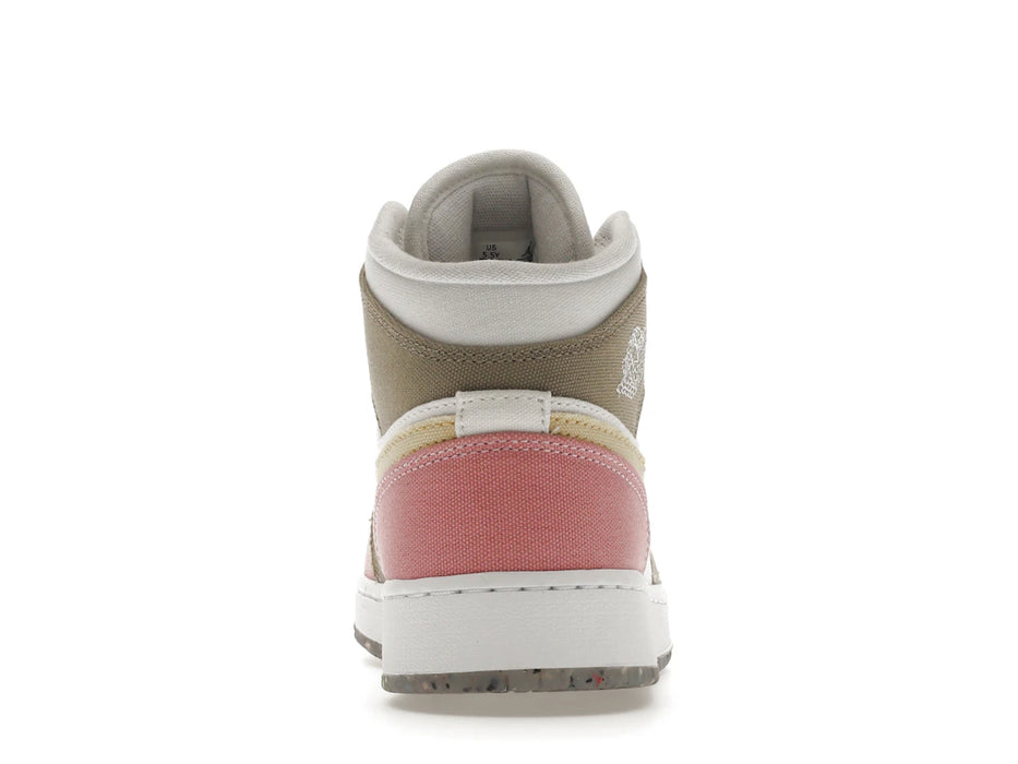 Jordan 1 Mid SE Pastel Vivid Green Grind (GS)