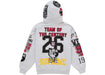 Supreme Warriors Applique Zip Up Hooded Sweatshirt Ash Grey