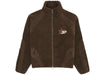 Broken Planet Polar Fleece Zip Up Crew Mocha Brown