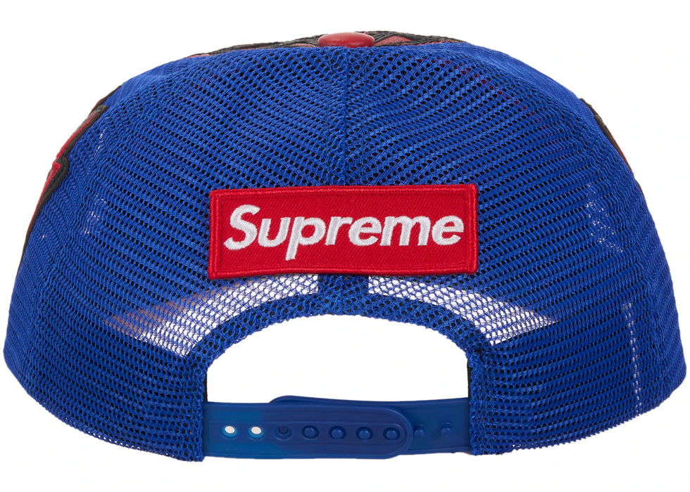 Supreme Vanson Leathers Spider-Man Mesh Back 6-Panel Hat Red