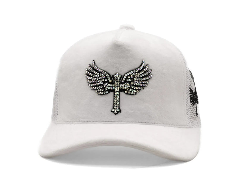 Reflection Luxury Fuzzy Trucker White Black