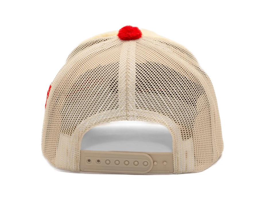 Reflection Luxury Fuzzy Trucker  Yellow Red