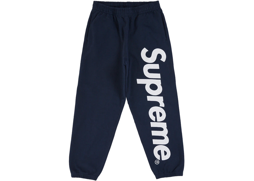 Supreme Satin Applique Sweatpant (SS26) Washed Navy