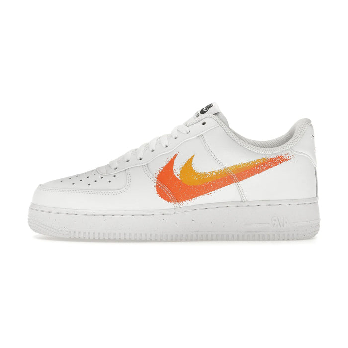 Nike Air Force 1 Low '07 Spray Paint Swoosh White Safety Orange