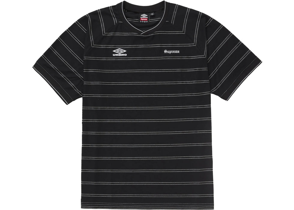 Supreme Umbro Stripe Soccer Jersey Black