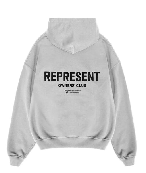 Represent Owners Club Zip Hoodie Ash Grey