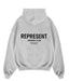 Represent Owners Club Zip Hoodie Ash Grey