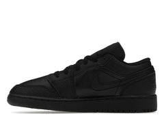 Jordan 1 Low Tumbled Leather Black (GS)
