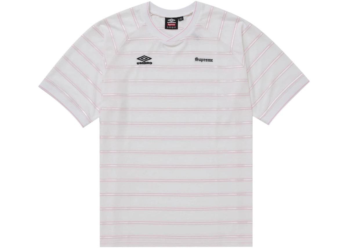 Supreme Umbro Stripe Soccer Jersey White