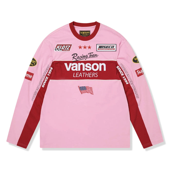 Supreme Vanson Leathers L/S Top Pink