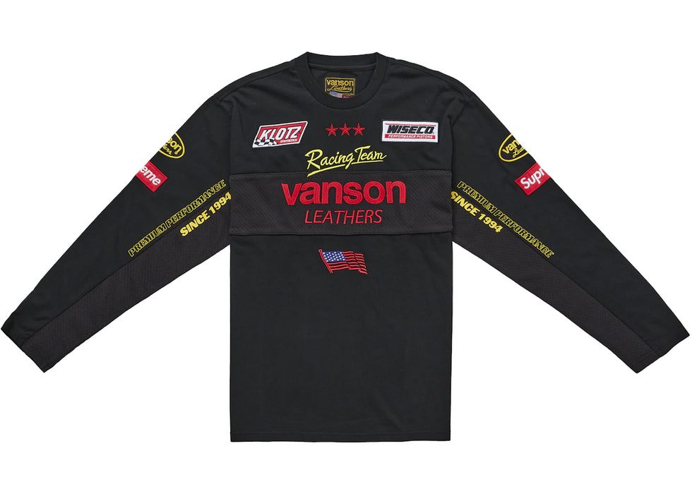 Supreme Vanson Leathers L/S Top Black
