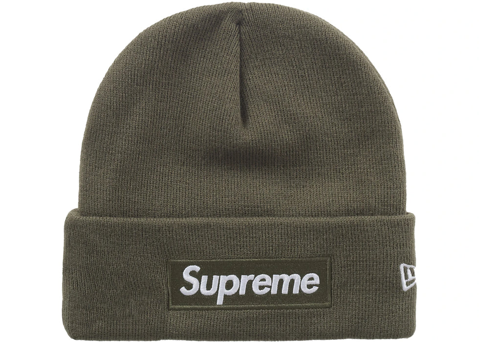 Supreme New Era Box Logo Beanie (FW25) Light Olive