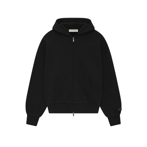 Fear of God Essentials Classic Full Zip-Up Hoodie Jet Black