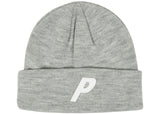 Palace P Beanie Light Grey Marl